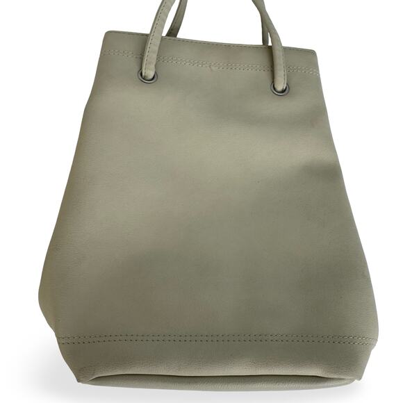 Vintage Nine West Creamy Off-White Grommet Handle Tote Purse | Soft Faux Leather - Picture 15 of 16